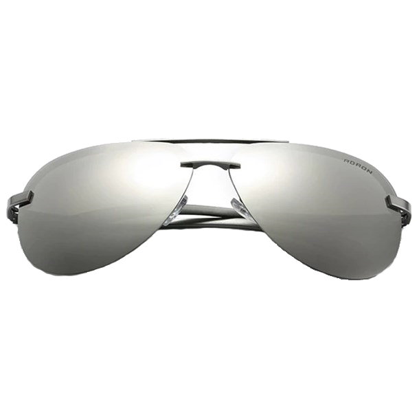 Randloze aviator zonnebril - Zilver Gepolariseerd